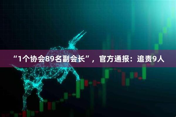 “1个协会89名副会长”，官方通报：追责9人